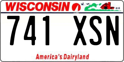 WI license plate 741XSN