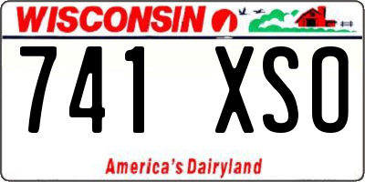 WI license plate 741XSO