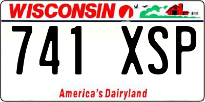 WI license plate 741XSP