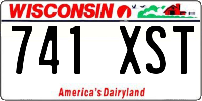 WI license plate 741XST