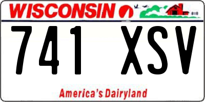 WI license plate 741XSV