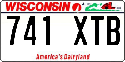 WI license plate 741XTB