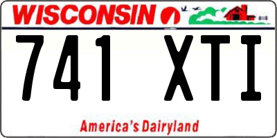 WI license plate 741XTI
