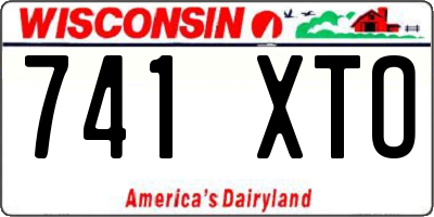 WI license plate 741XTO