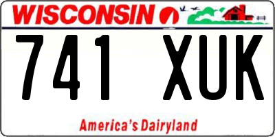 WI license plate 741XUK