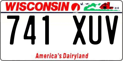 WI license plate 741XUV