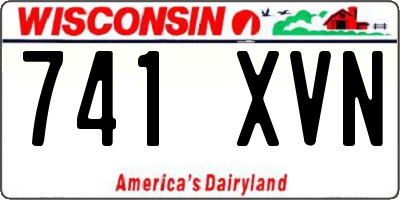 WI license plate 741XVN