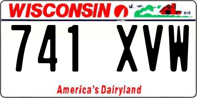 WI license plate 741XVW