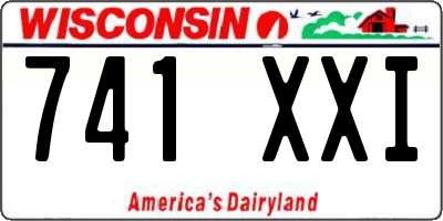 WI license plate 741XXI