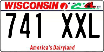 WI license plate 741XXL