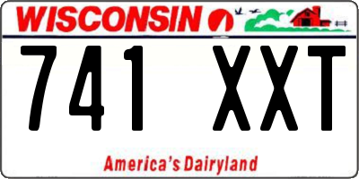 WI license plate 741XXT