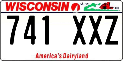 WI license plate 741XXZ