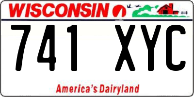WI license plate 741XYC