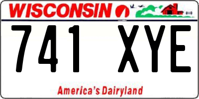 WI license plate 741XYE