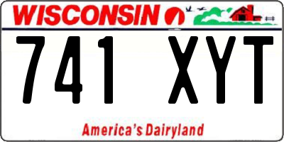 WI license plate 741XYT