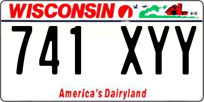 WI license plate 741XYY