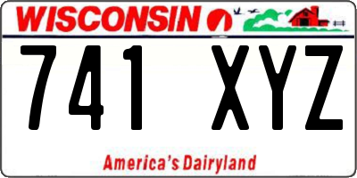 WI license plate 741XYZ