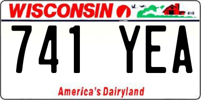 WI license plate 741YEA
