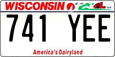 WI license plate 741YEE