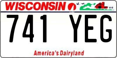WI license plate 741YEG
