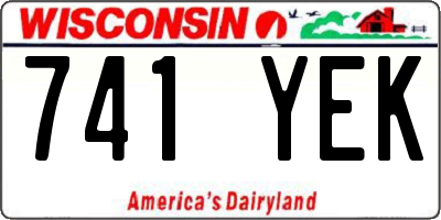 WI license plate 741YEK