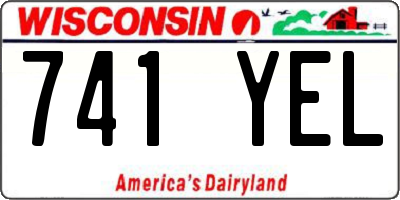WI license plate 741YEL