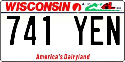 WI license plate 741YEN