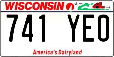 WI license plate 741YEO