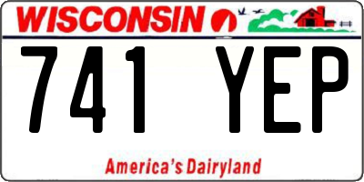 WI license plate 741YEP