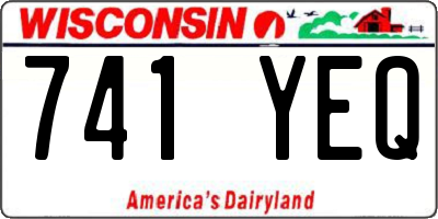 WI license plate 741YEQ