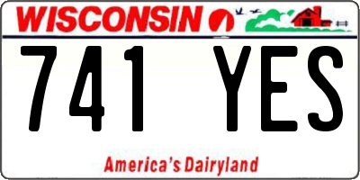 WI license plate 741YES