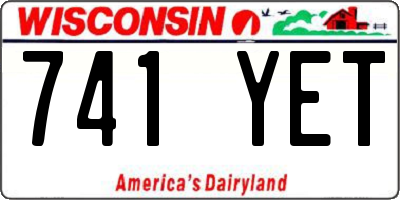 WI license plate 741YET