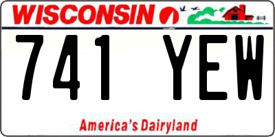 WI license plate 741YEW
