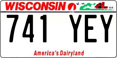WI license plate 741YEY