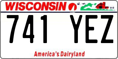 WI license plate 741YEZ