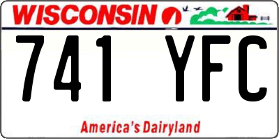 WI license plate 741YFC
