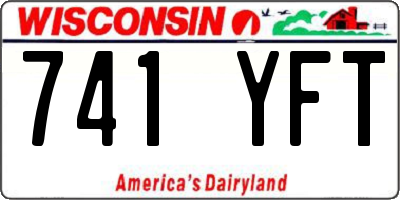 WI license plate 741YFT