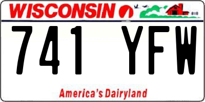WI license plate 741YFW