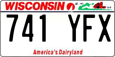 WI license plate 741YFX