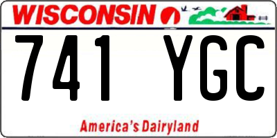 WI license plate 741YGC