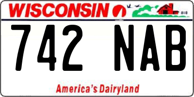WI license plate 742NAB