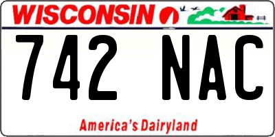 WI license plate 742NAC