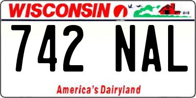 WI license plate 742NAL
