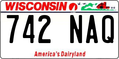 WI license plate 742NAQ