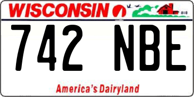 WI license plate 742NBE