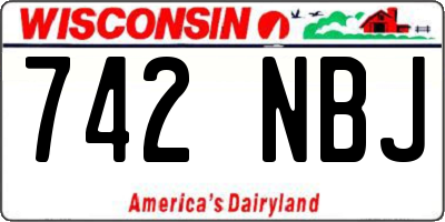 WI license plate 742NBJ