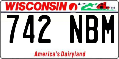 WI license plate 742NBM
