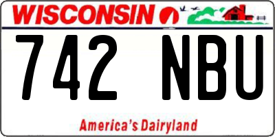 WI license plate 742NBU