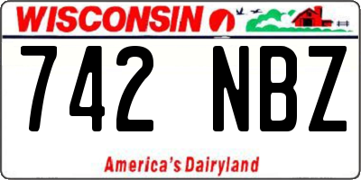 WI license plate 742NBZ