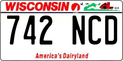 WI license plate 742NCD